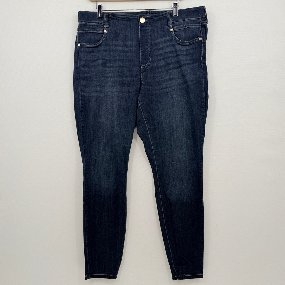 Liverpool The Skinny Jeans Womens 20W Dark Blue High Rise Stretch Minimalist